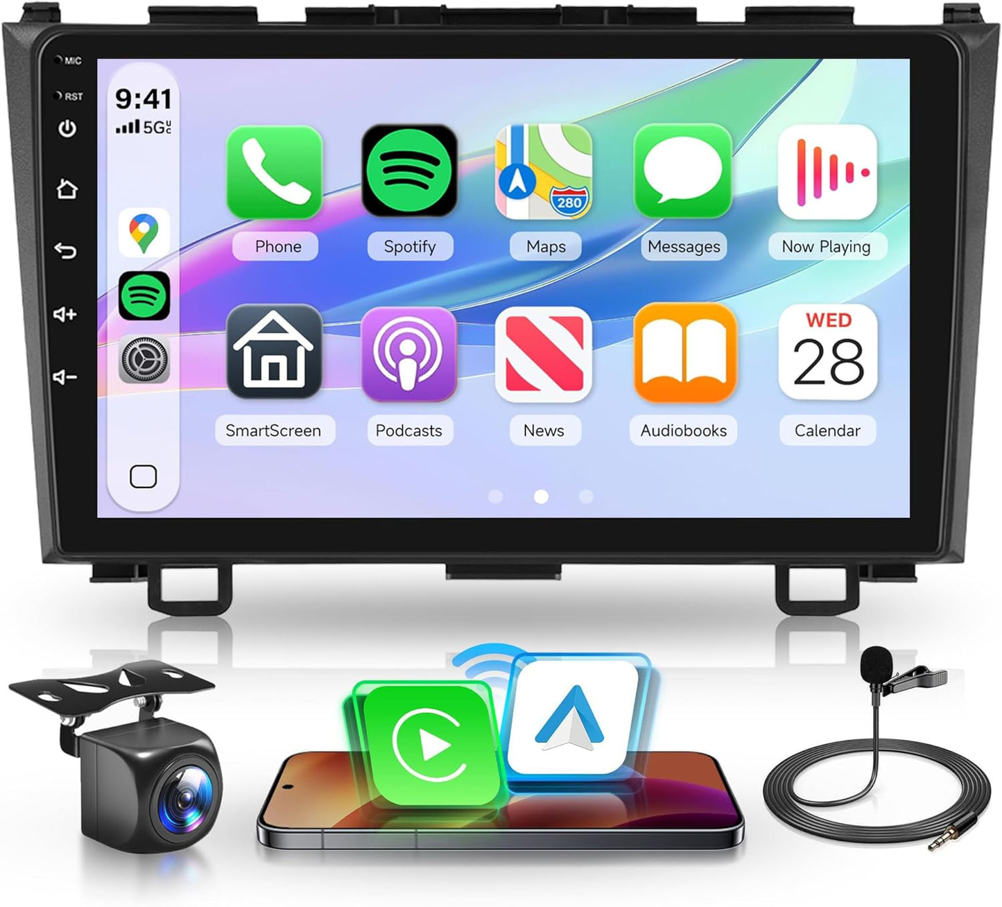 4Core 4G+64G Android 13 Car Radio for Honda CRV 2007-2011