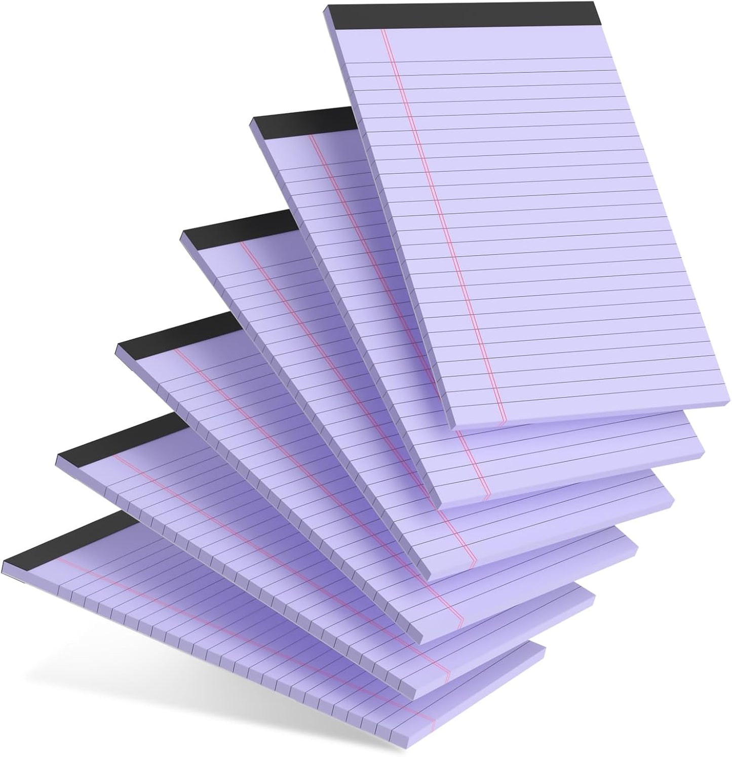 6-Pack Purple College Ruled Legal Pads - Compact & Perforated!