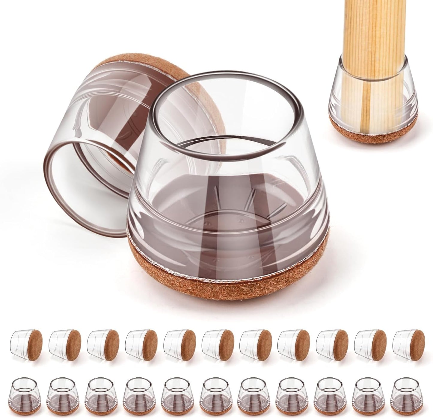Floor Saver Chair Leg Protectors - Comprehensive Hardwood Protection by Geyrut