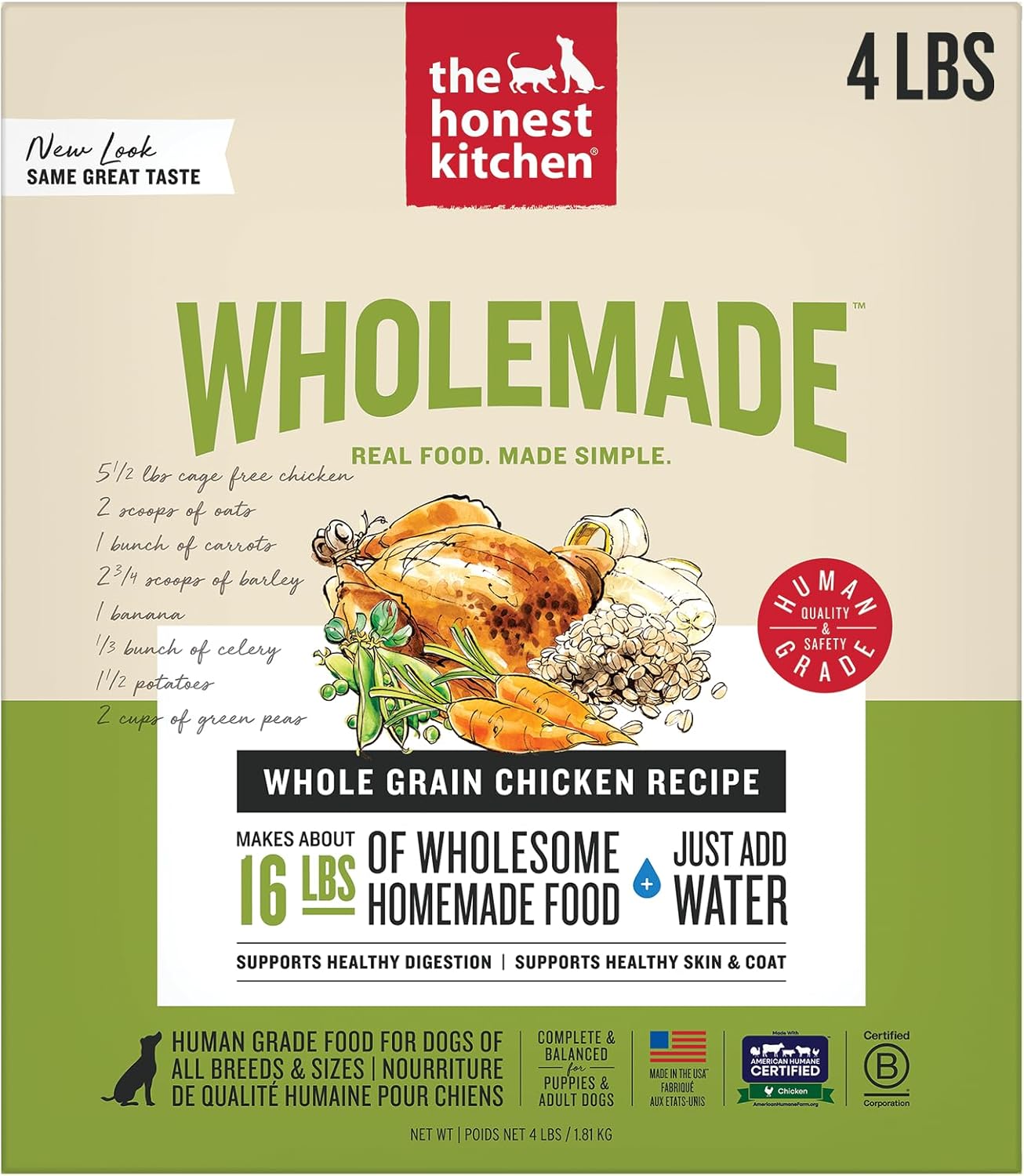 Wholemade Dehydrated Whole Grain Chicken Dog Food for All Breeds