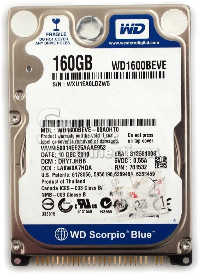 WD Scorpio 160 GB Hard Drive - Reliable Storage Solution
