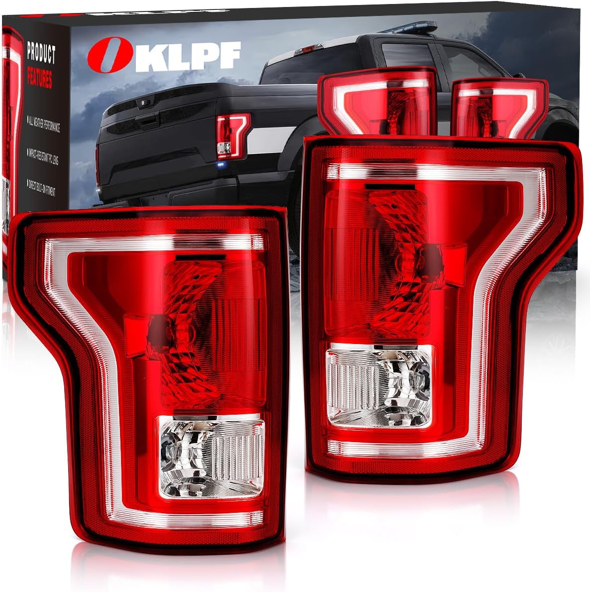 OKLPF Rear Brake Tail Light for 2015 2016 2017 Ford F150