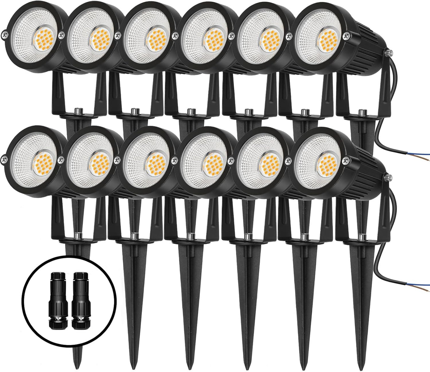 Low Voltage Landscape Lights Outdoor: 12 Pack 7W 700LM LED