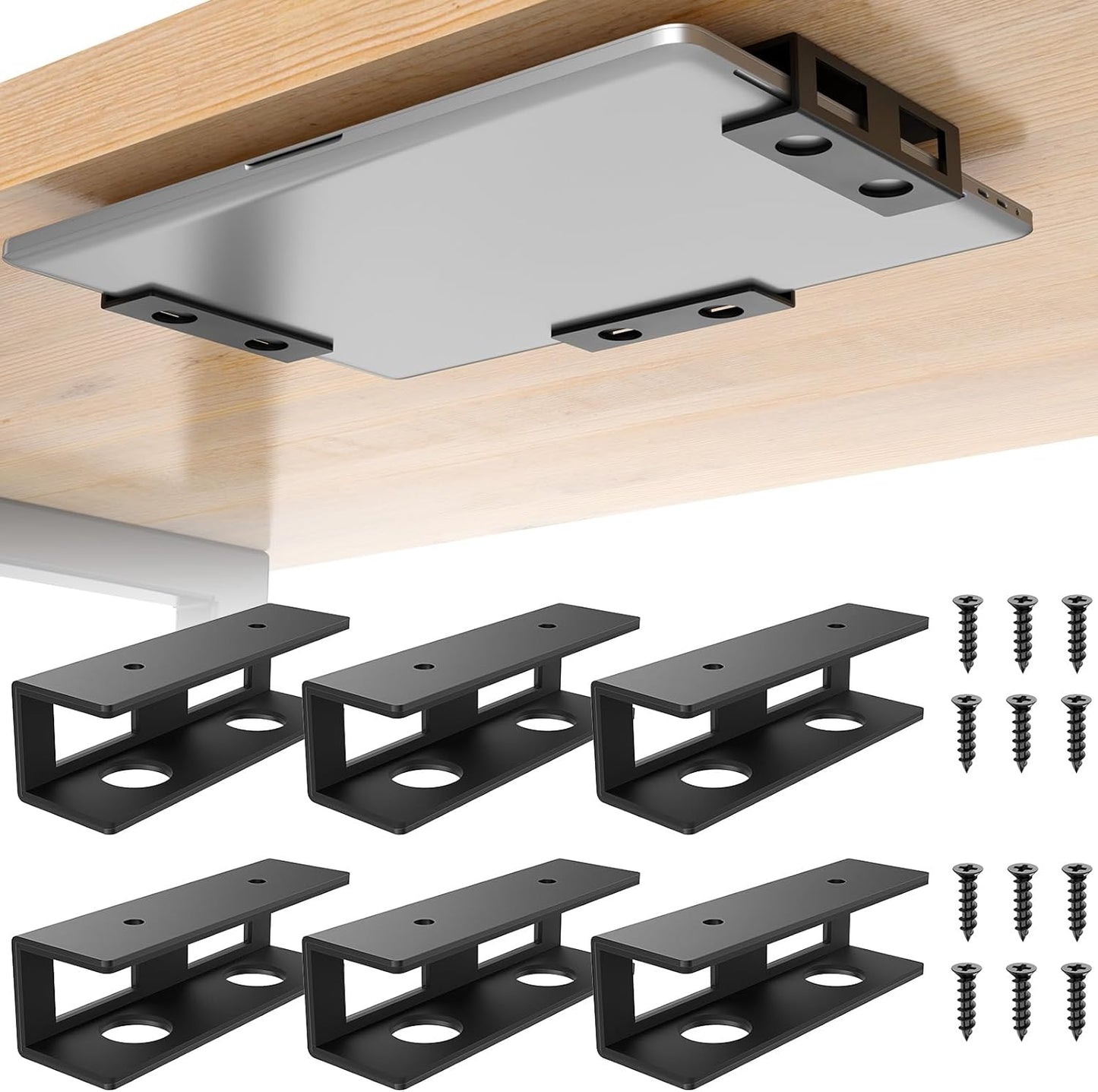 Durable Under Desk Laptop Storage - Set of 6