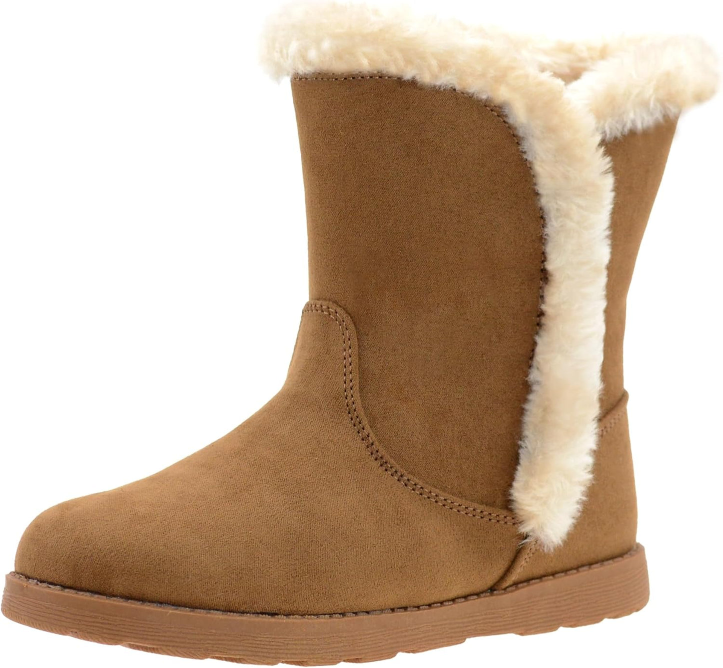 LseLom Girls Snow Boots with Faux Fur Lining for Winter Fun