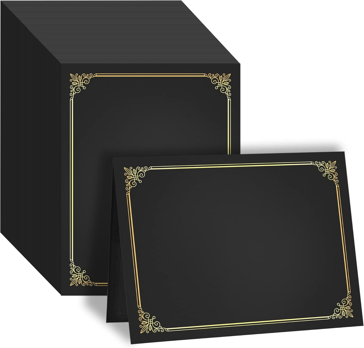 GNL Certificate Holders - Elegant Black Diploma Covers for Awards