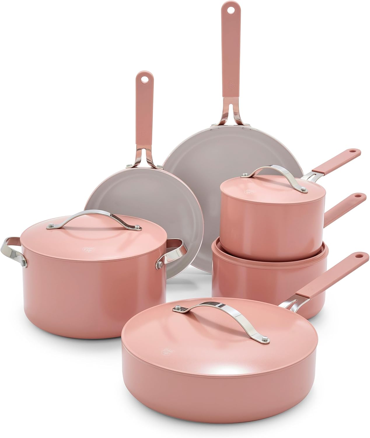 GreenLife 10-Piece Nonstick Ceramic Cookware Set for Healthy Cooking