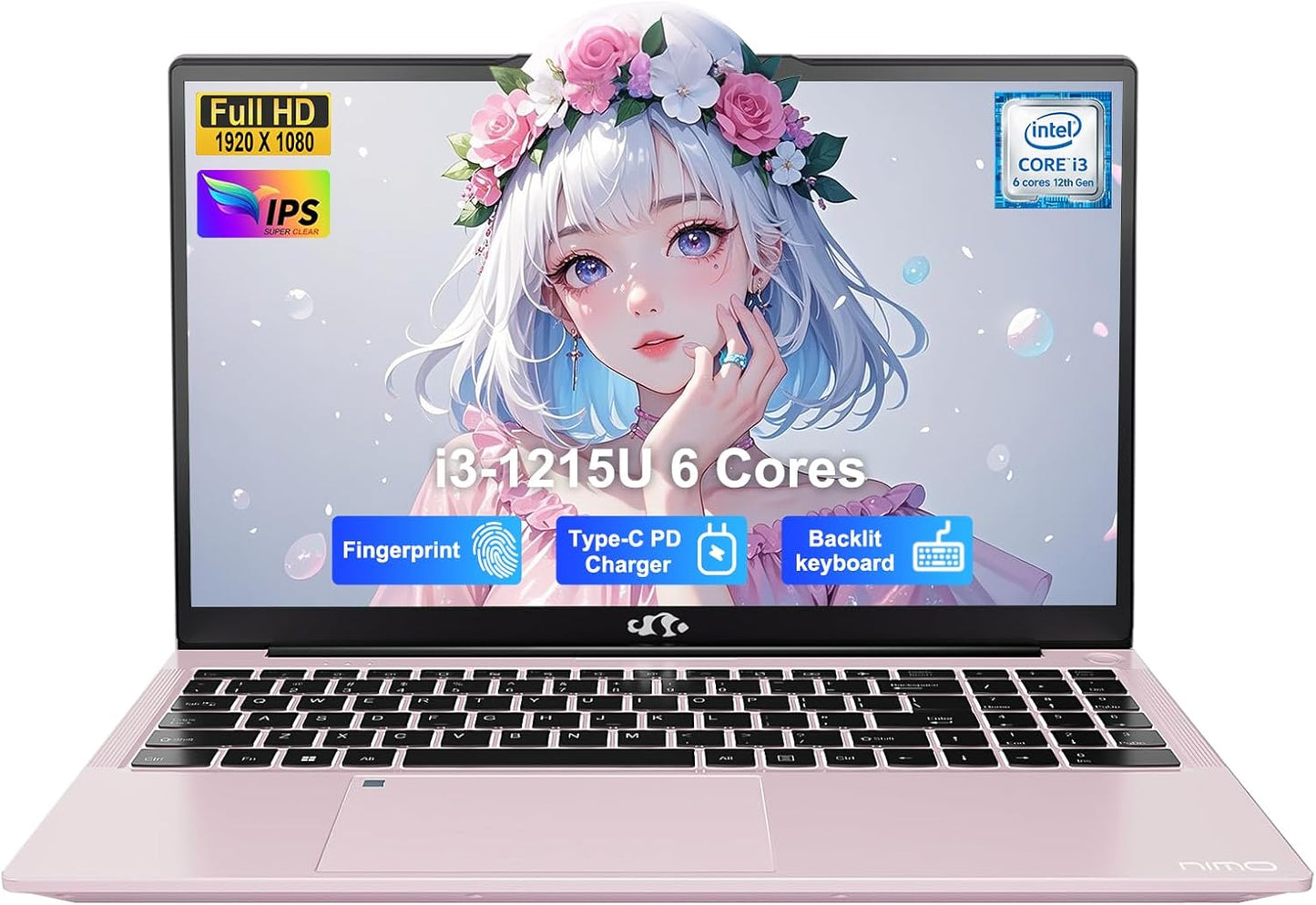 NIMO 15.6 IPS FHD Laptop with Intel i3-1215U and 8GB RAM