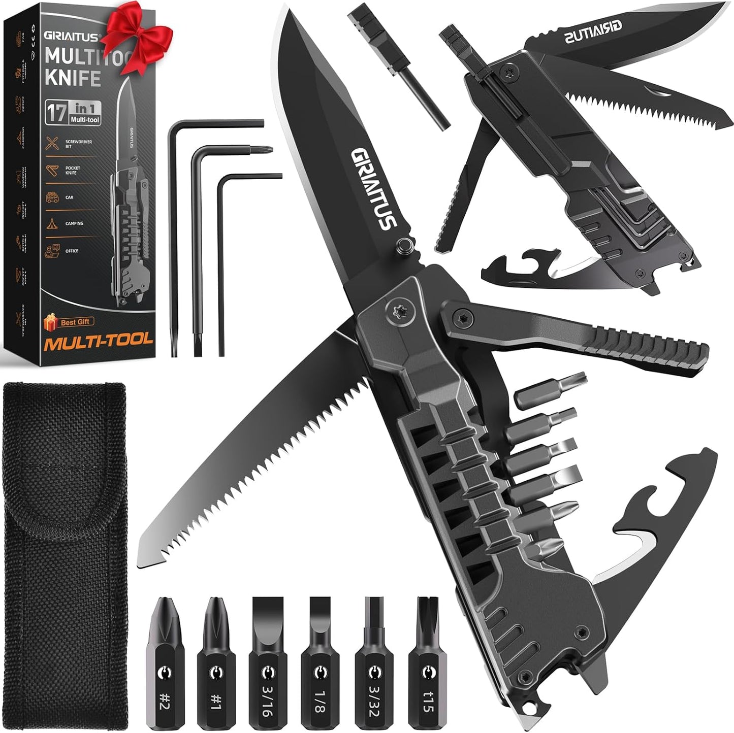 17-in-1 Multitool Knife - Ultimate Survival Tool