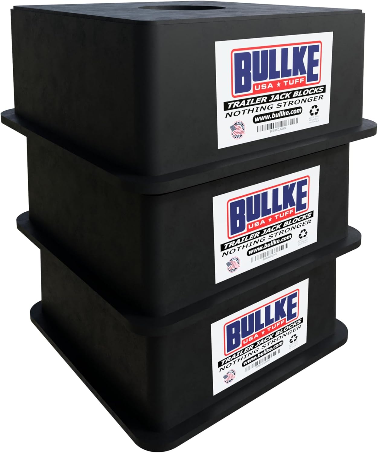 USA-Made Heavy Duty RV Jack Blocks for Trailer Stabilization