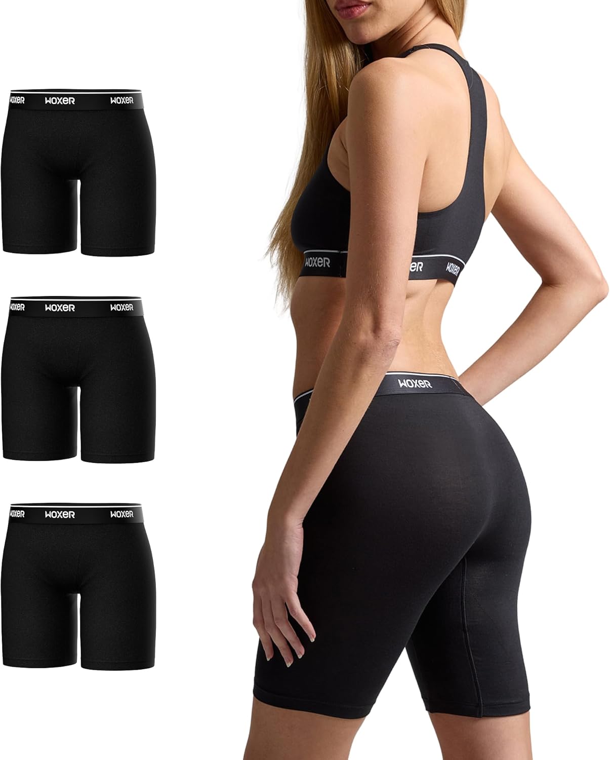 Woxer Womens Boxers - Comfortable 9in Boy Shorts for Women