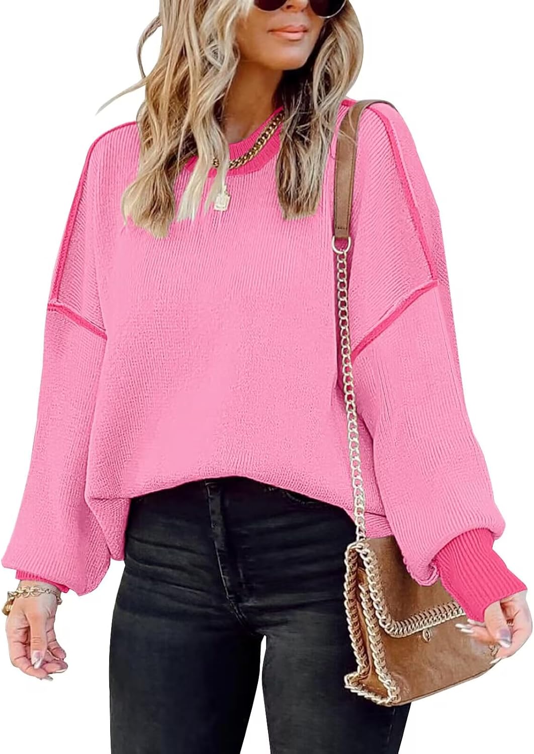 ETCYY Womens Oversized Sweaters for Trendy Fall Fashion