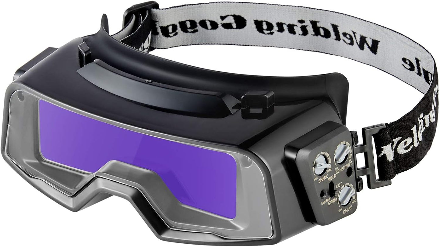 CO-Z Auto Darkening Welding Goggles - 4/9-13 Shade Range for Precision Welding