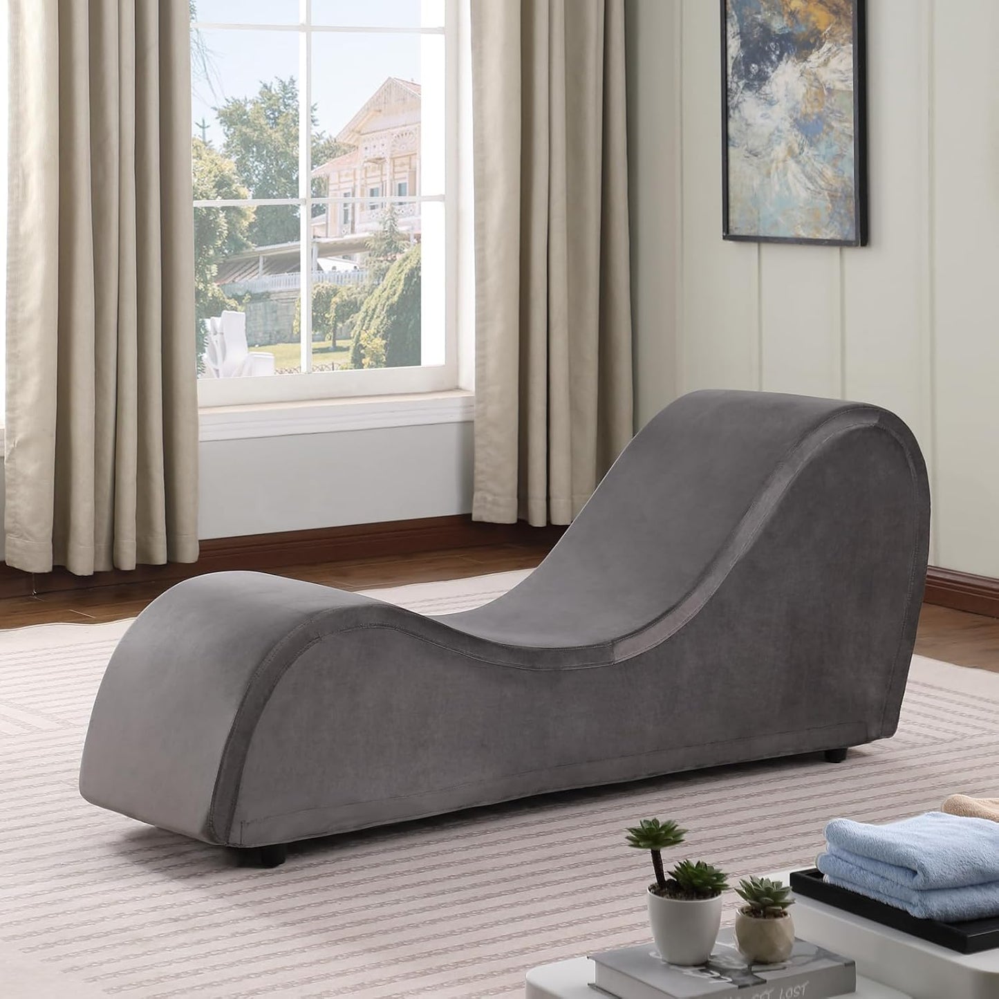 KORZEY Yoga Chaise Lounge - Ergonomic Stretch & Relaxation Chair