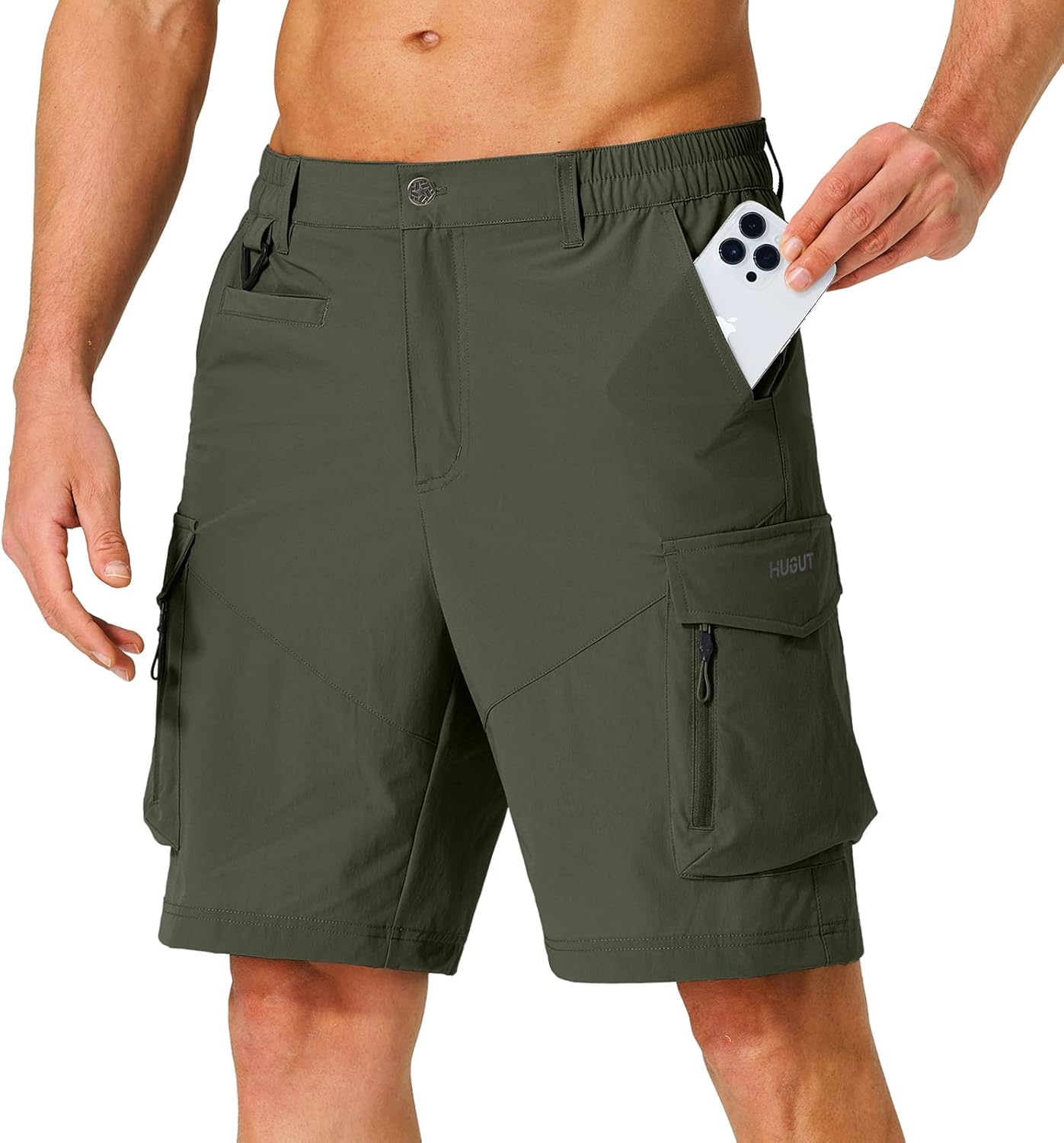Men's Hiking Cargo Shorts Quick Dry Lightweight Travel Shorts