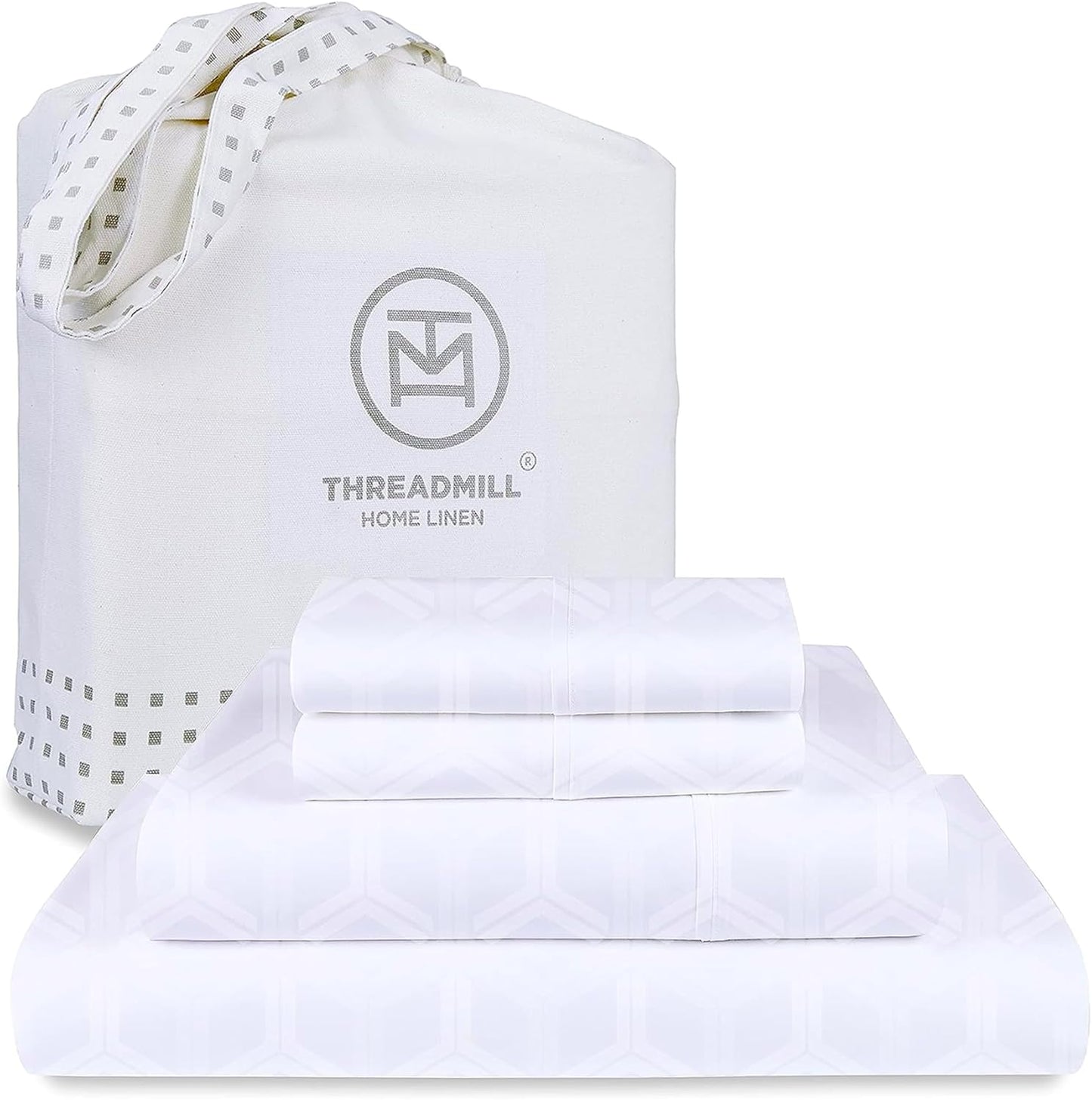 Threadmill 600 Thread Count Queen Cotton Sheets Set for Comfort