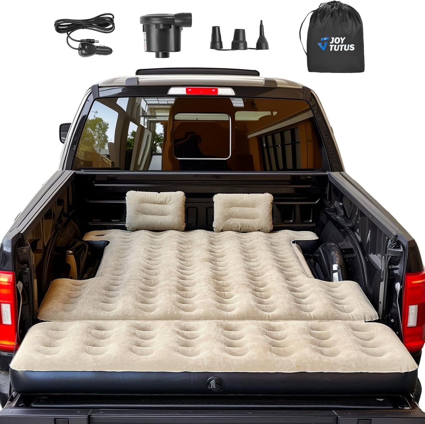 Truck Bed Air Mattress with Removable Tailgate Extension for Comfort