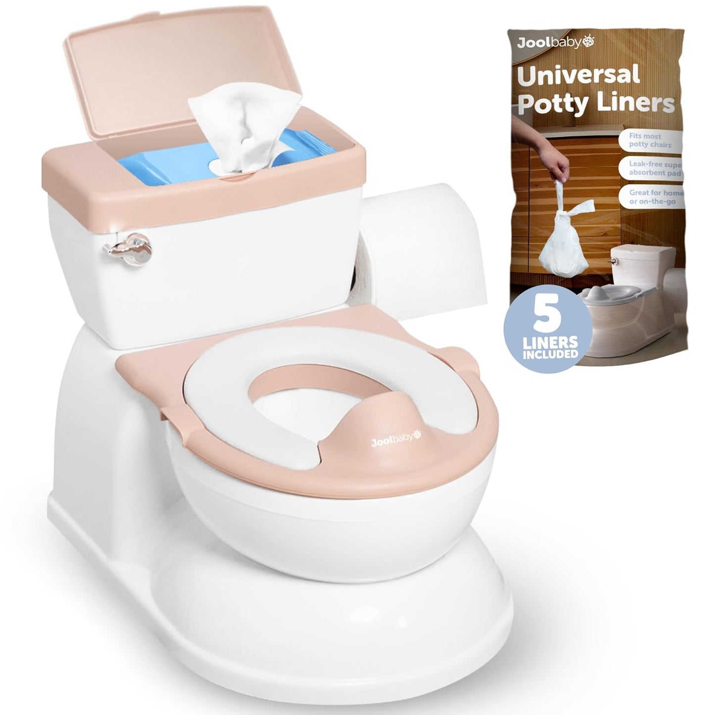 Real Feel 2-in-1 Potty with Wipes Storage for Easy Training