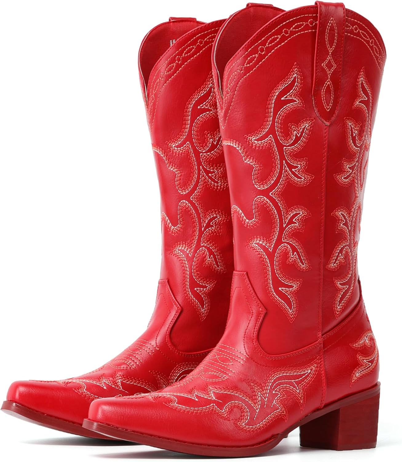 IUV Cowboy Boots for Women - Classic Western Embroidered Style