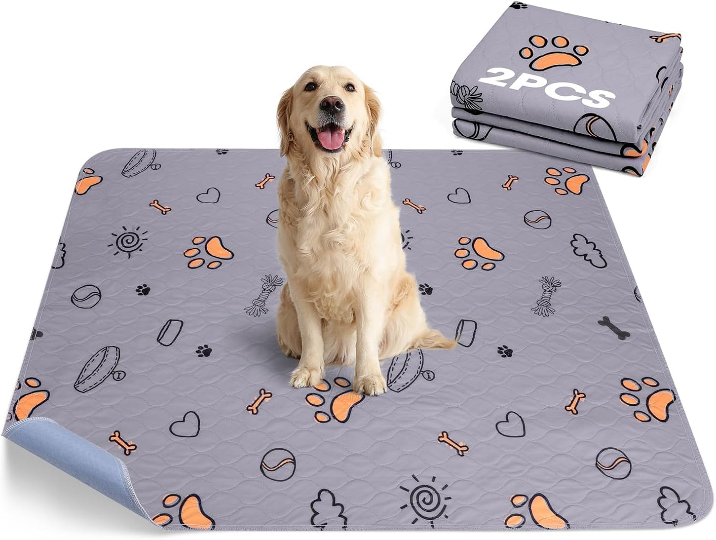 Washable Pee Pads for Dogs - Super Absorbent Reusable 41inx41