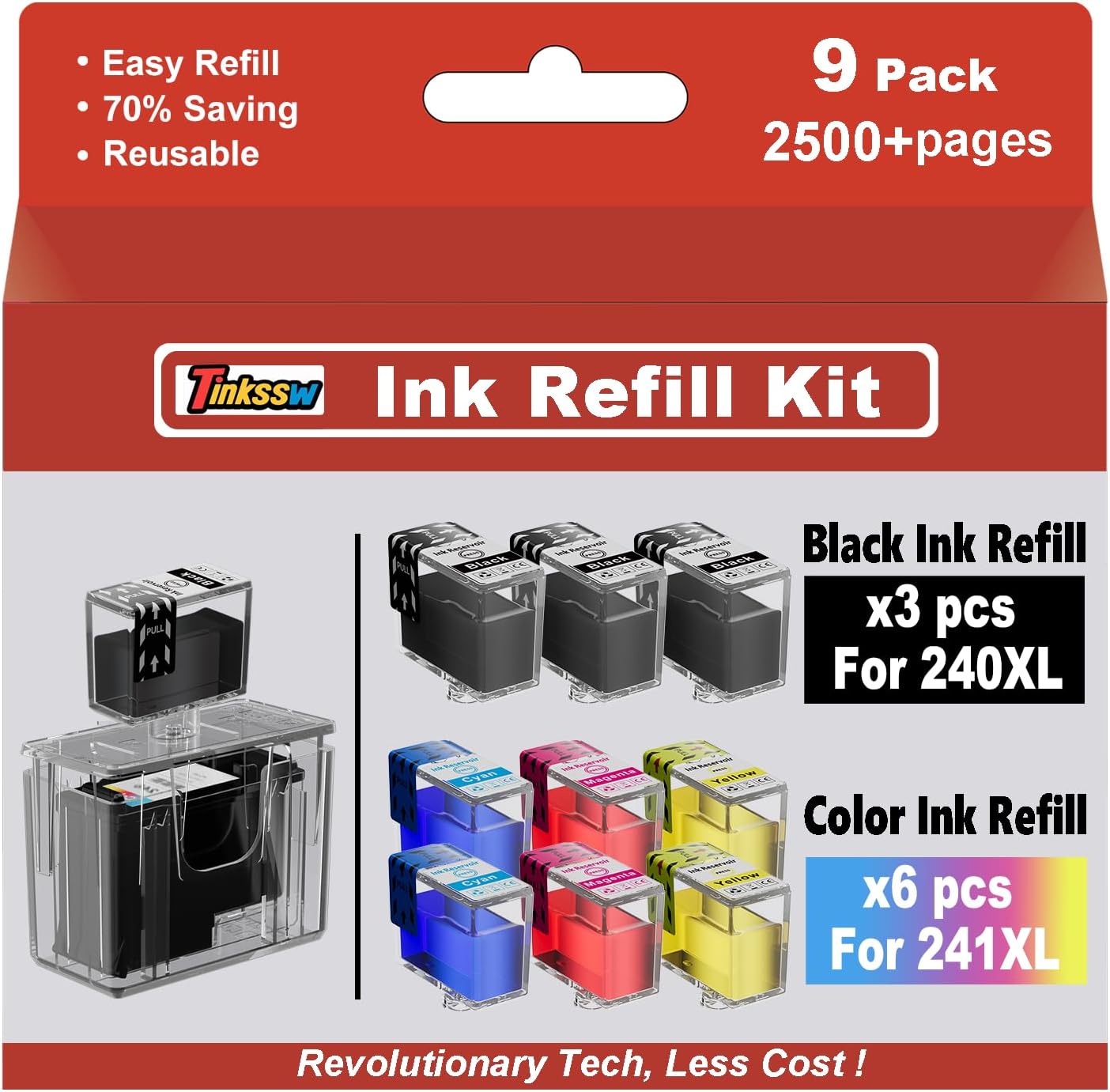 PG-240XL CL-241XL Ink Refill Compatible for Canon Printers