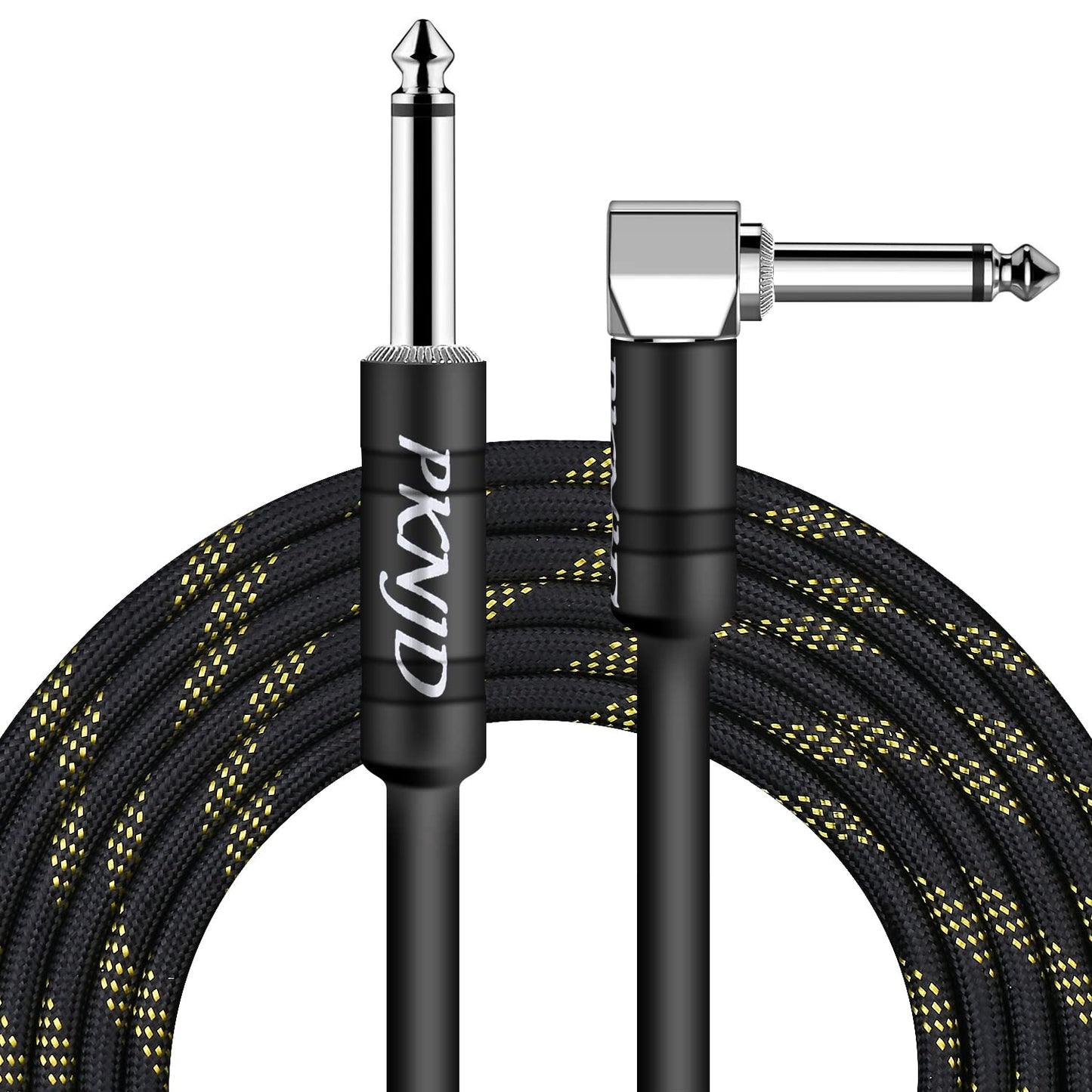 Pro-quality 10FT Guitar Cable for Electric Guitars/Bass - Straight/Right Angle Connectors - PKNJD