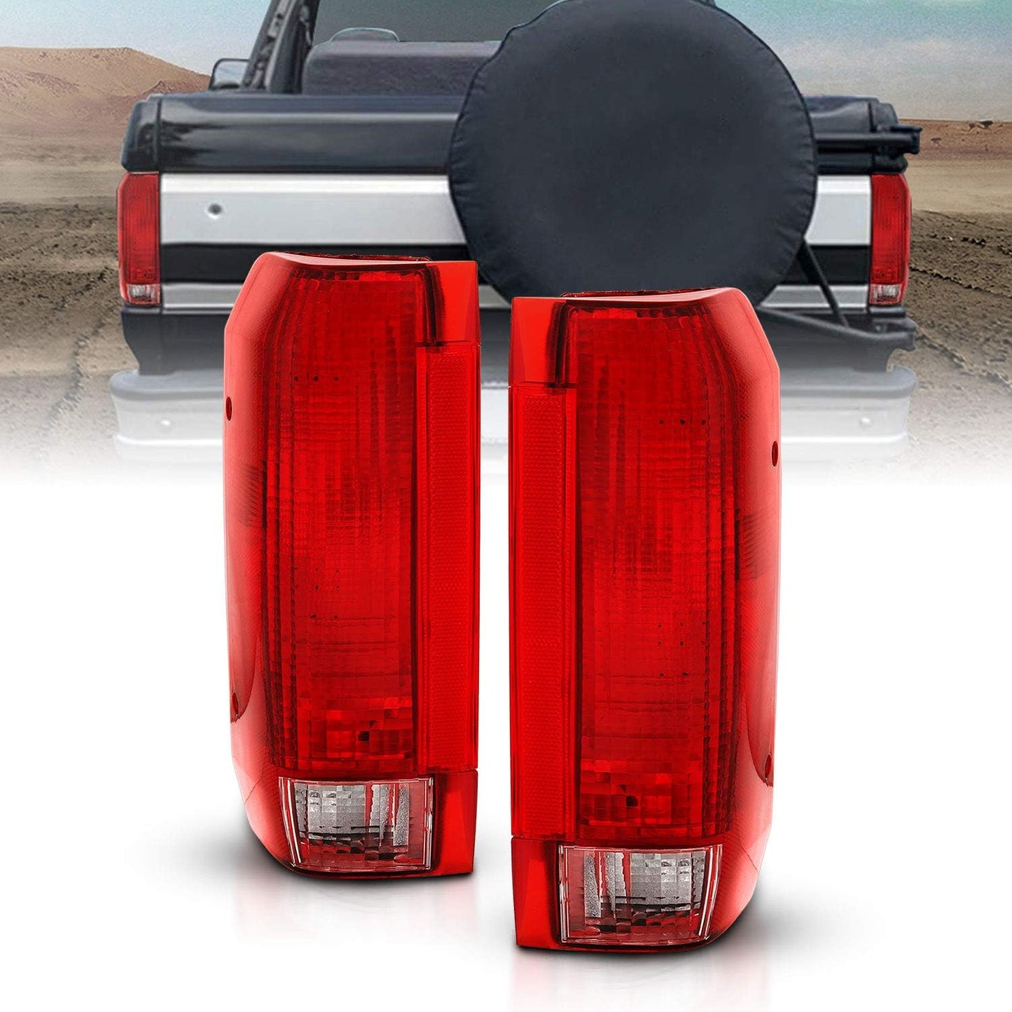 AmeriLite Red Replacement Tail Light Assembly for Ford Pickup