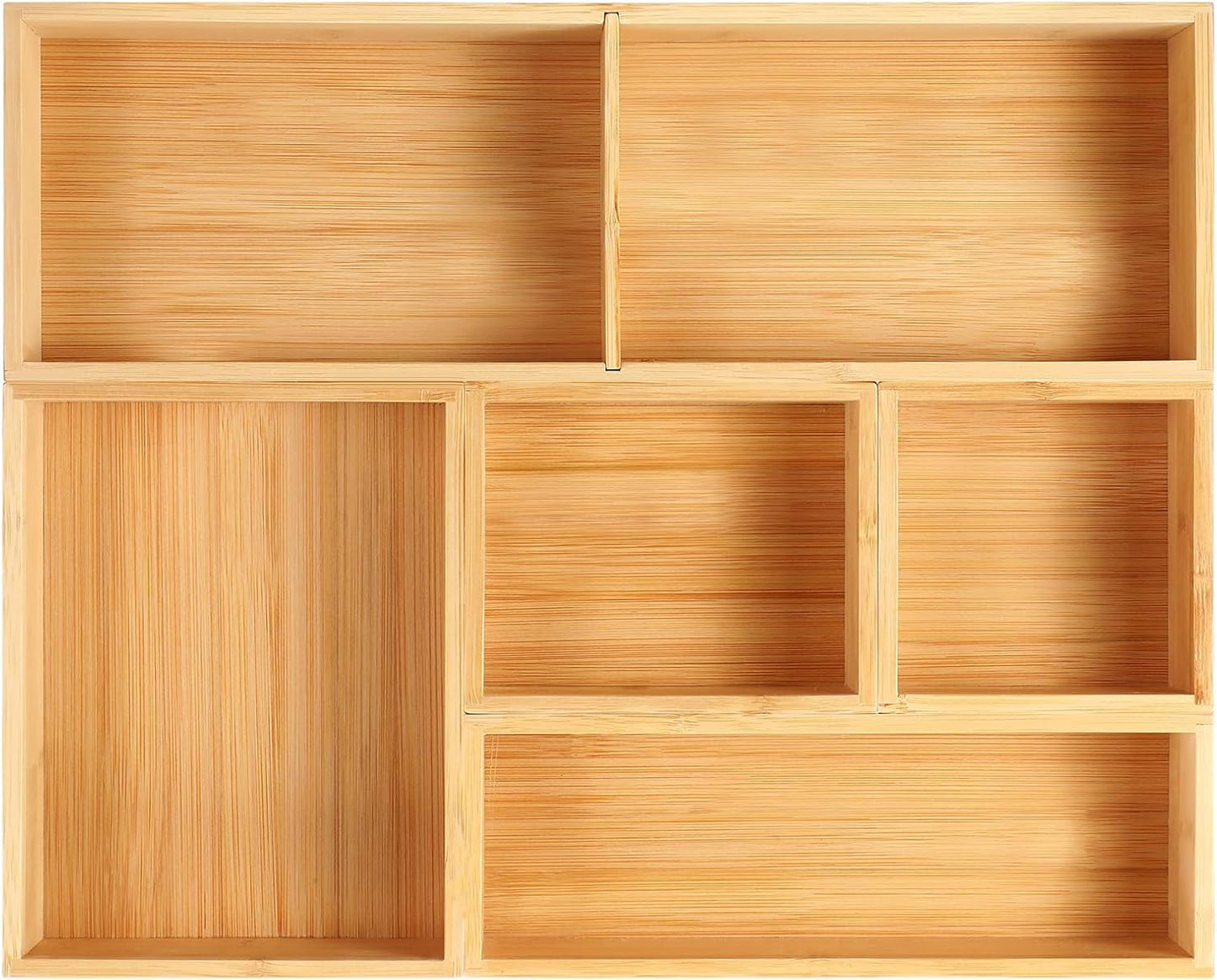 Fabsome Bamboo Drawer Organizer Set for Tidy Home Spaces