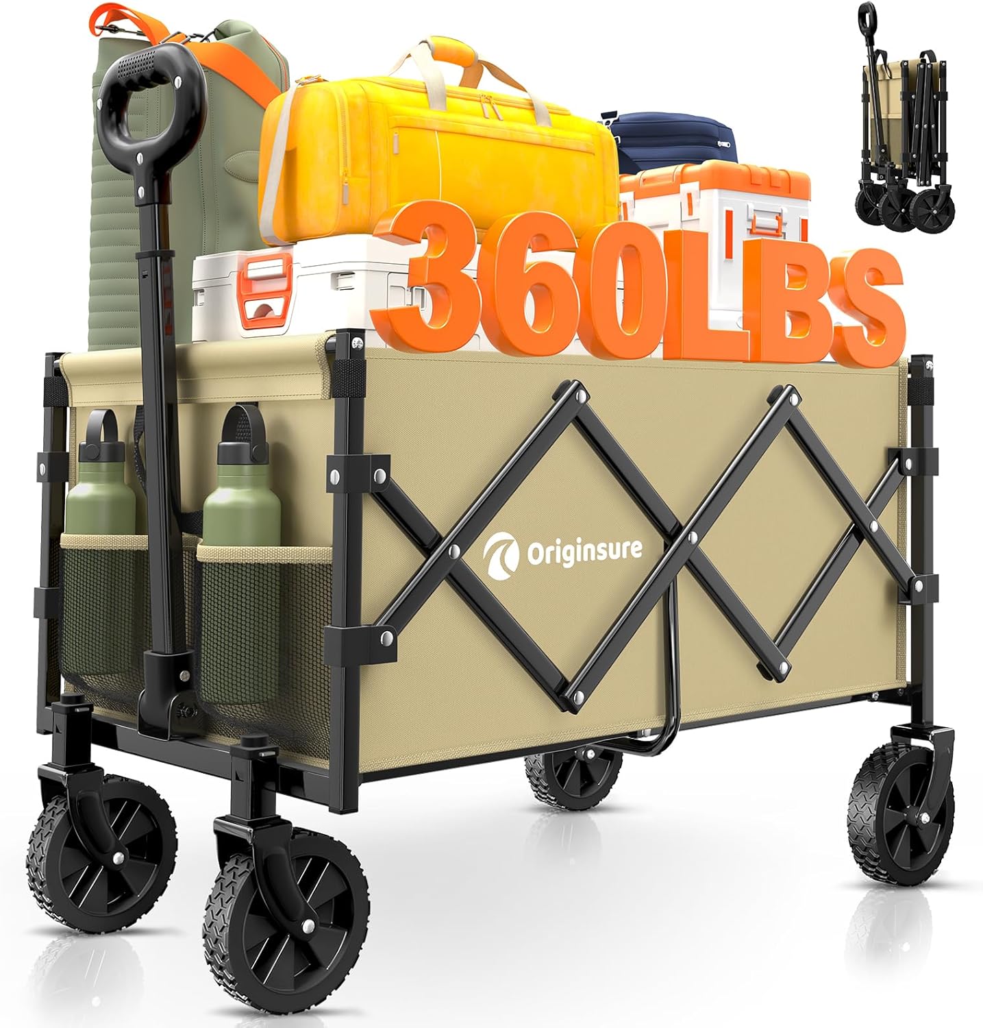 Collapsible Wagon Cart Foldable - Heavy Duty Utility Carts