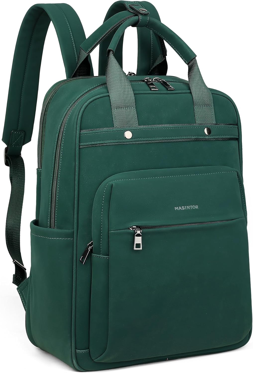 Stylish Leather Laptop Backpack for Women - Large Capacity Design