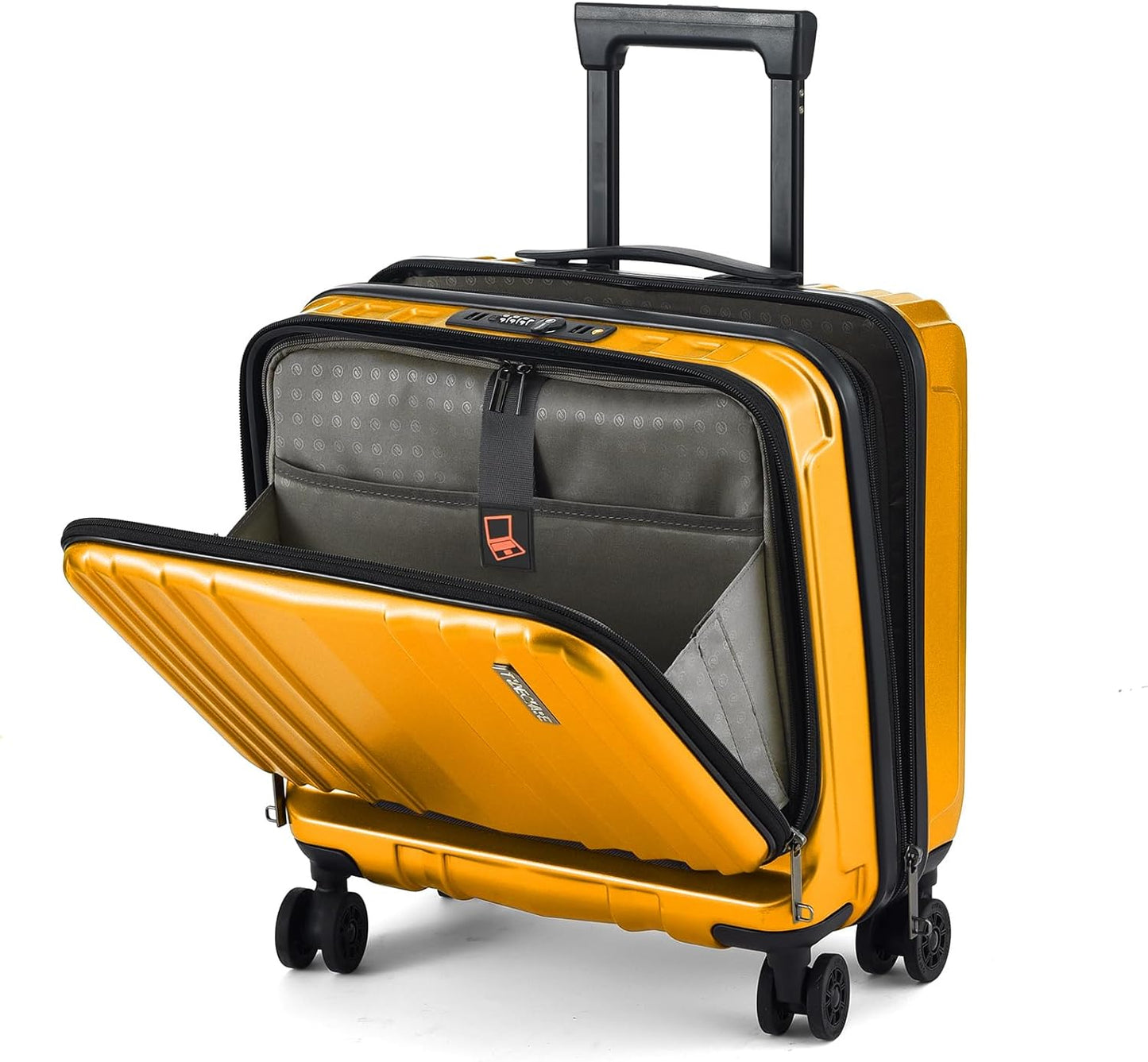 TydeCkare 16in Carry on Luggage with Dual Laptop Compartments