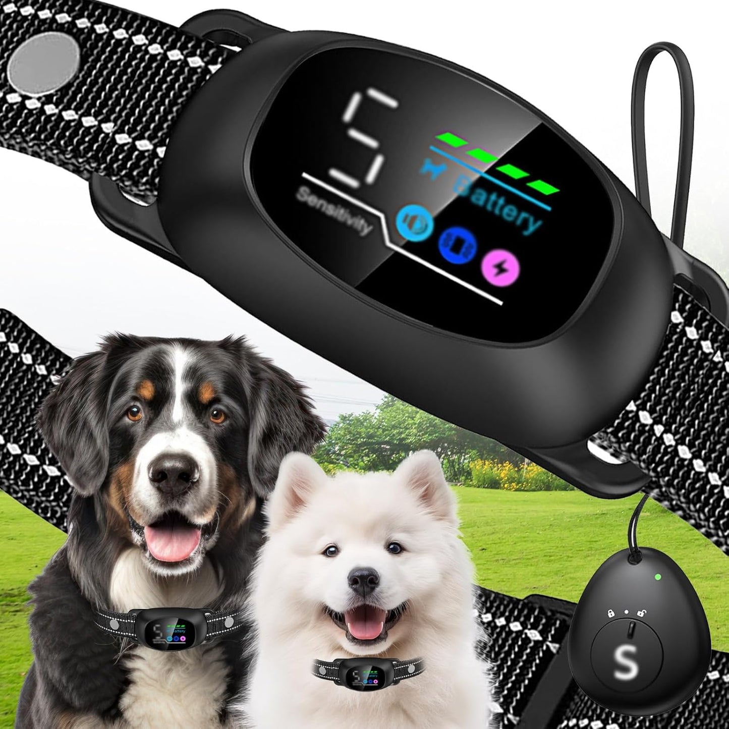 2in1 Bark Collar for Dogs with Remote Control and Modes
