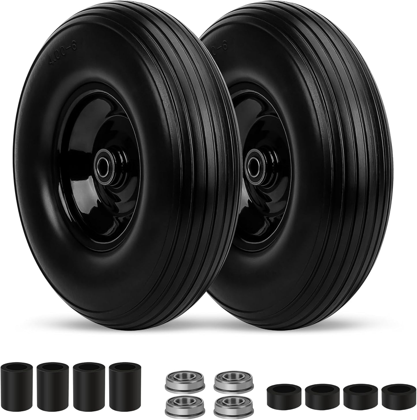 Upgrade 4.00-6 Wheelbarrow Tires for Garden Carts and More