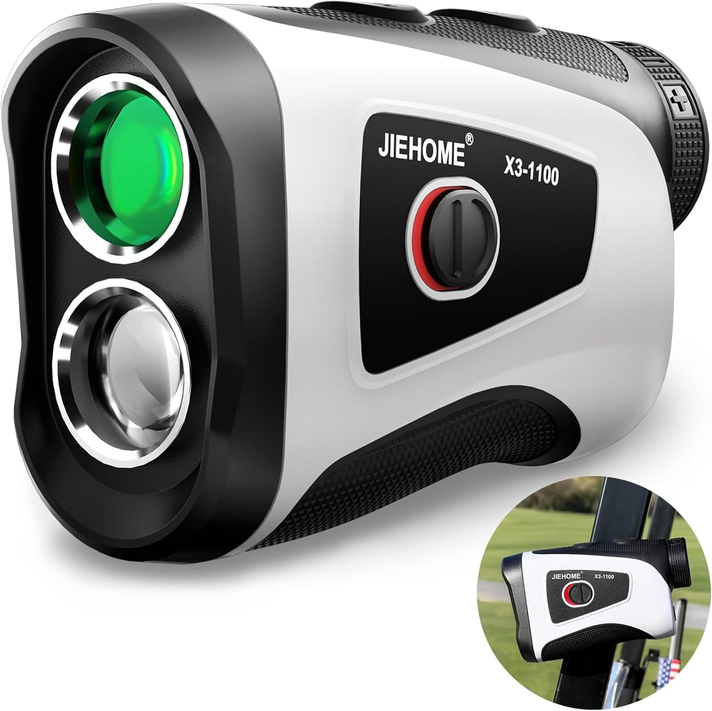 1100 Yd Golf Rangefinder with Slope - Flag Lock
