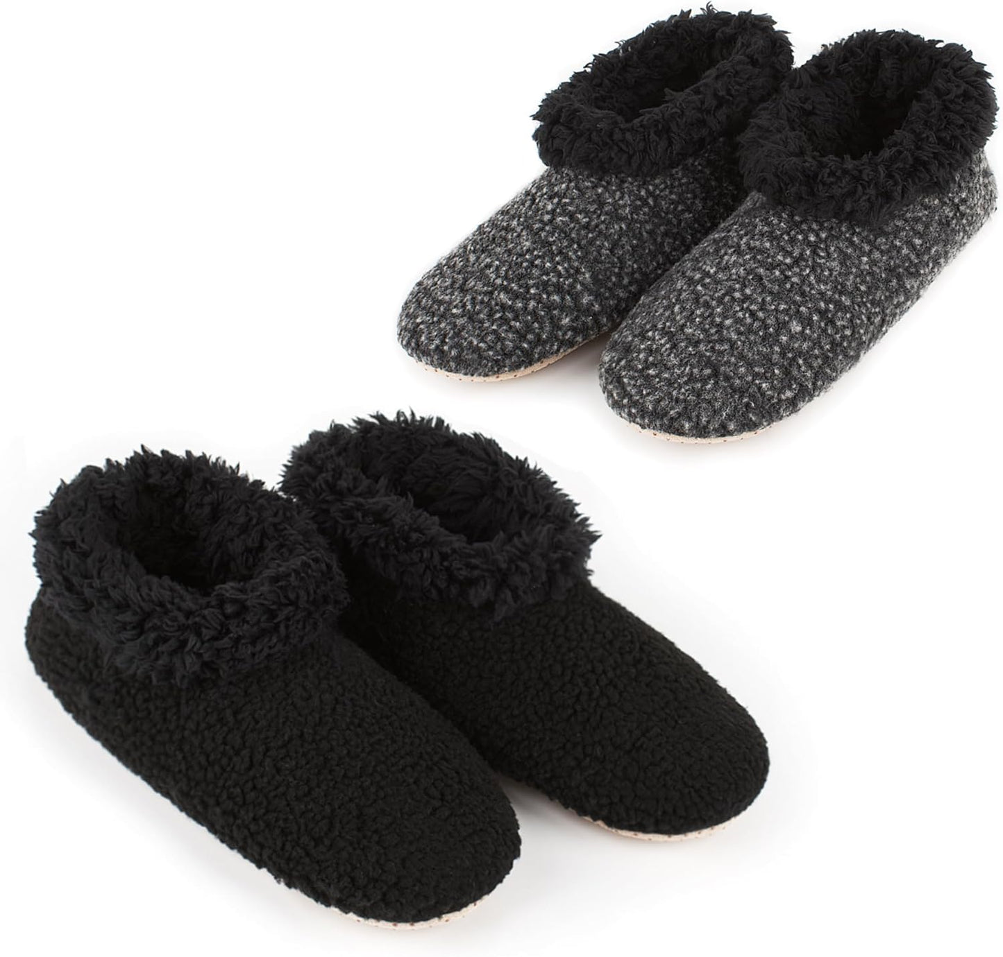 Cozy Men's Slipper Socks with Sherpa Lining for Winter Comfort