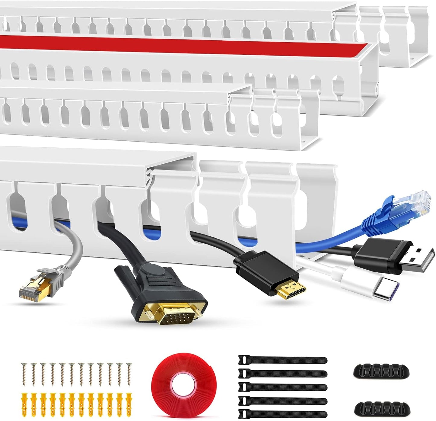 Server Rack Cable Management 4 Pack - Organize Cables with Ease!