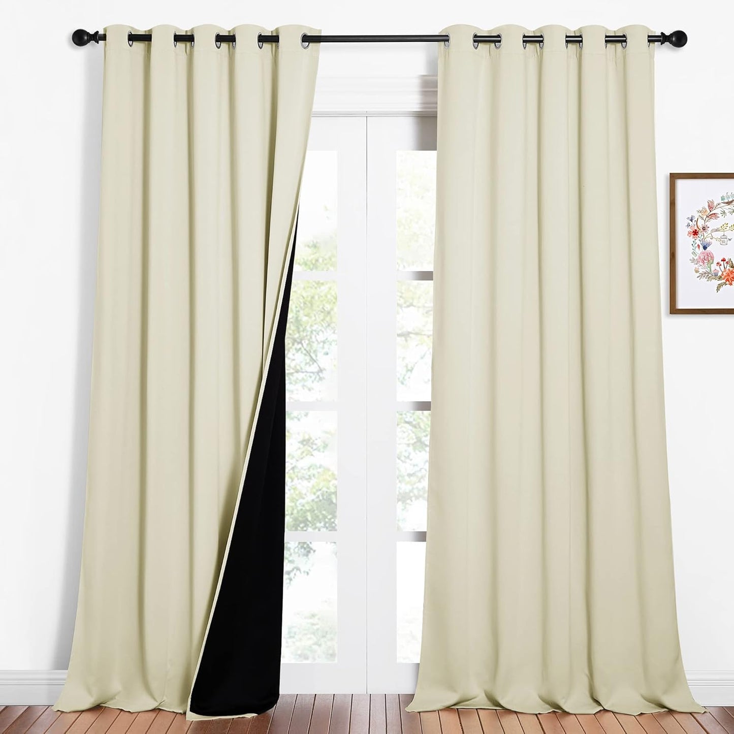 NICETOWN Living Room Blackout Draperies for Privacy & Noise Control