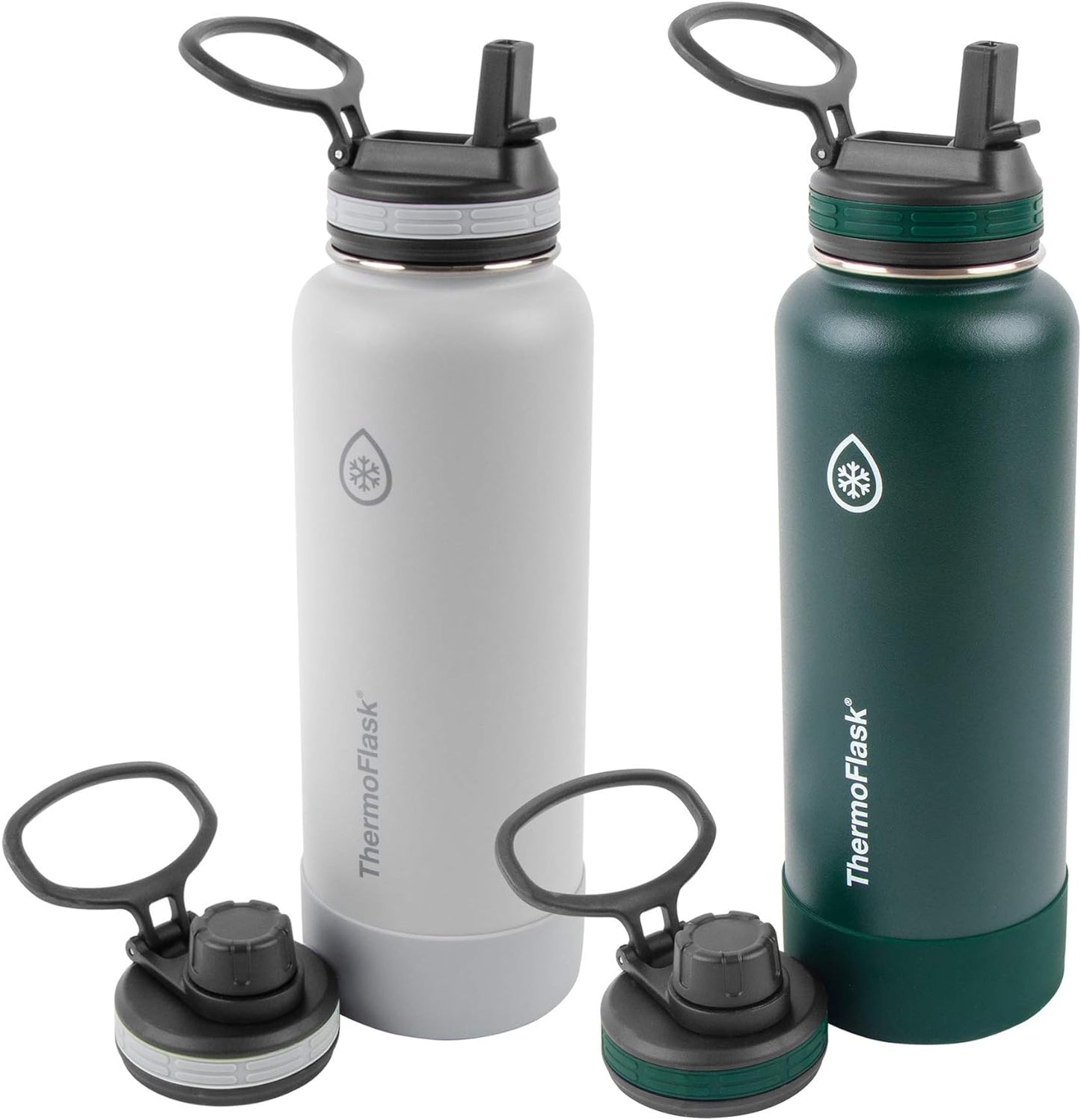 ThermoFlask Insulated Water Bottle Set - 40 oz Gray Pine