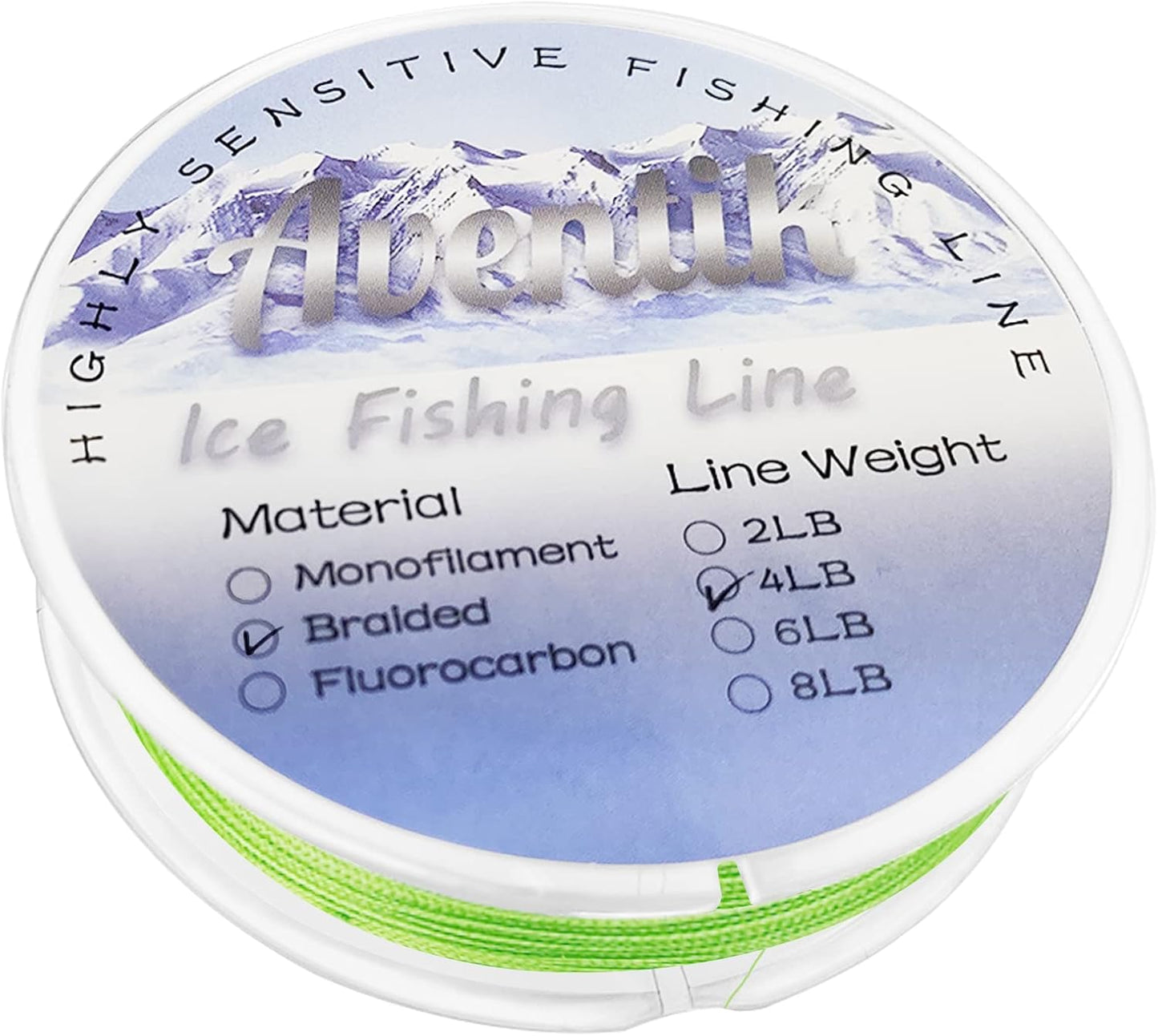 8LB Braided Ice Fishing Line - Maximum Strength