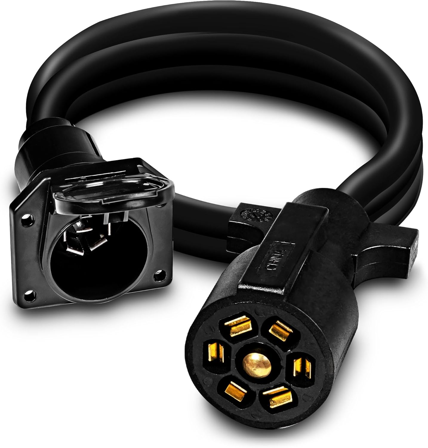 True Mods 8ft 7-Pin Trailer Cord Extension for Gooseneck Use