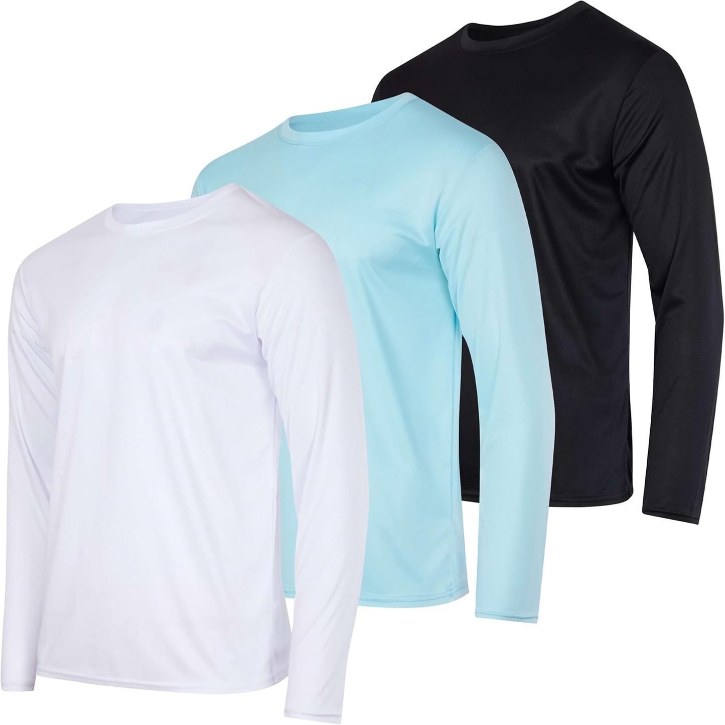 Men's Mesh Quick Dry Long Sleeve Athletic T-Shirt for Sun Protection