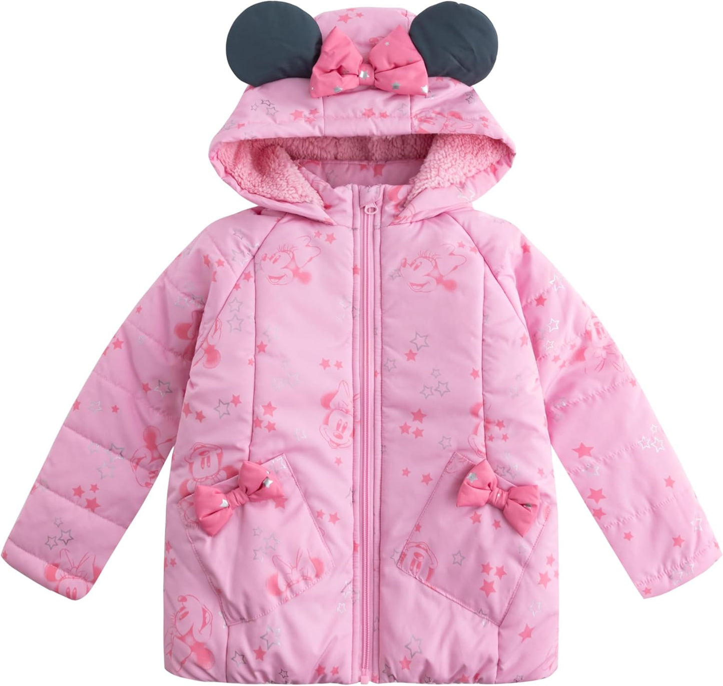 Minnie Mouse Puffer Jacket with Ears & Bow - Disney Delight