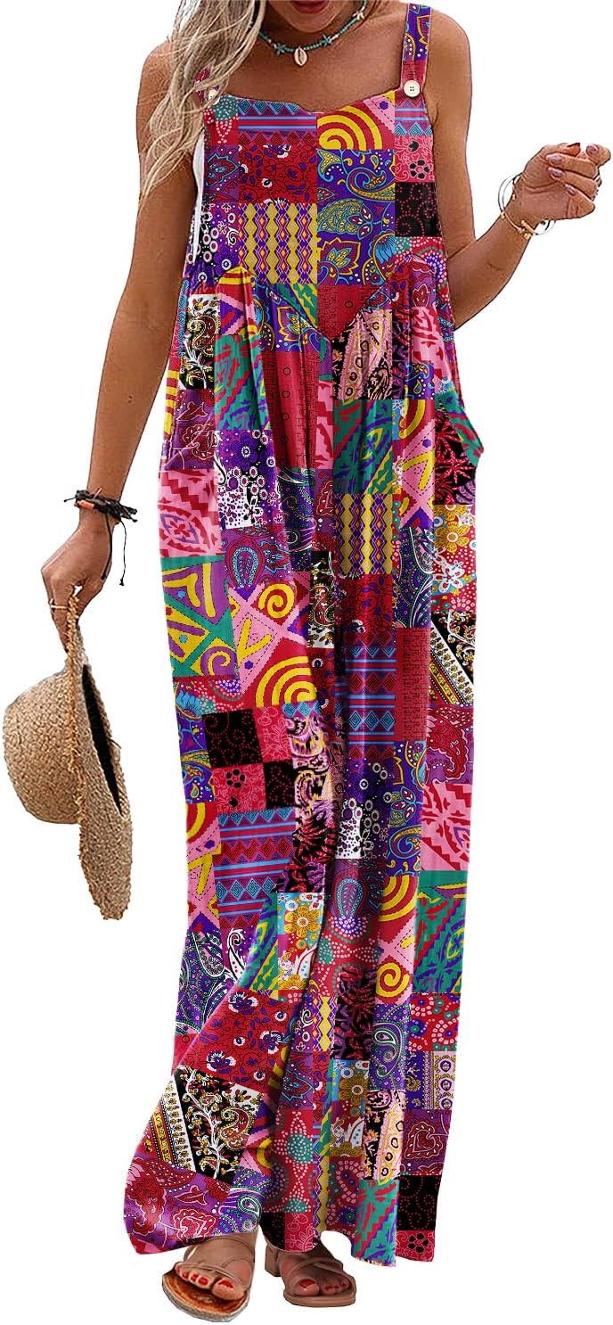 YESNO Women's Summer Casual Overalls for Boho Style Lovers