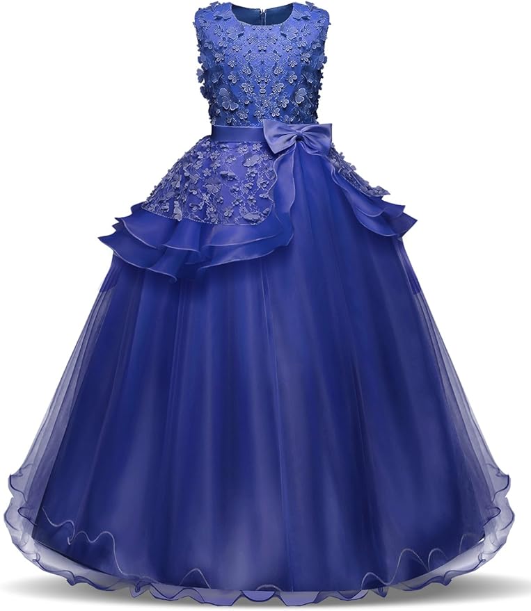 NNJXD Girl Sleeveless Embroidery Princess Pageant Dresses Review