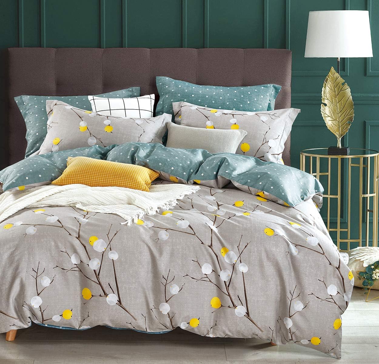 SLEEPBELLA Duvet Cover Queen with Reversible Design and Comfort