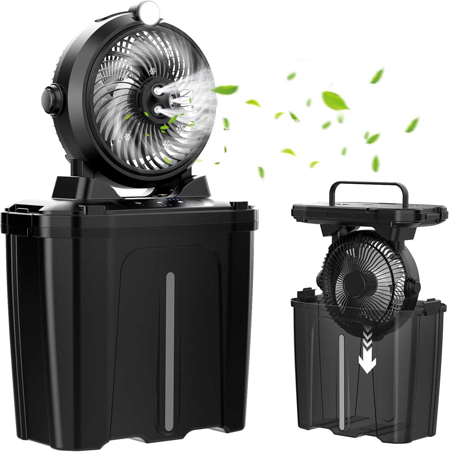 Portable Misting Fan with 11L Tank and 20000mAh Battery
