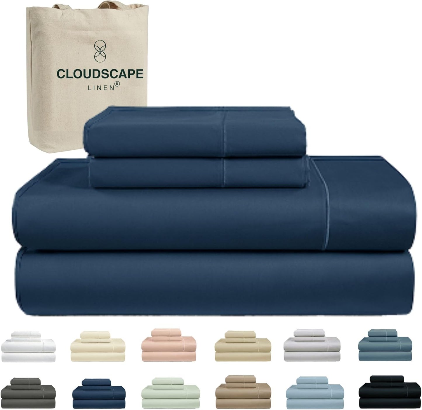 100% Egyptian Cotton Sheets Full Size Set for Ultimate Comfort