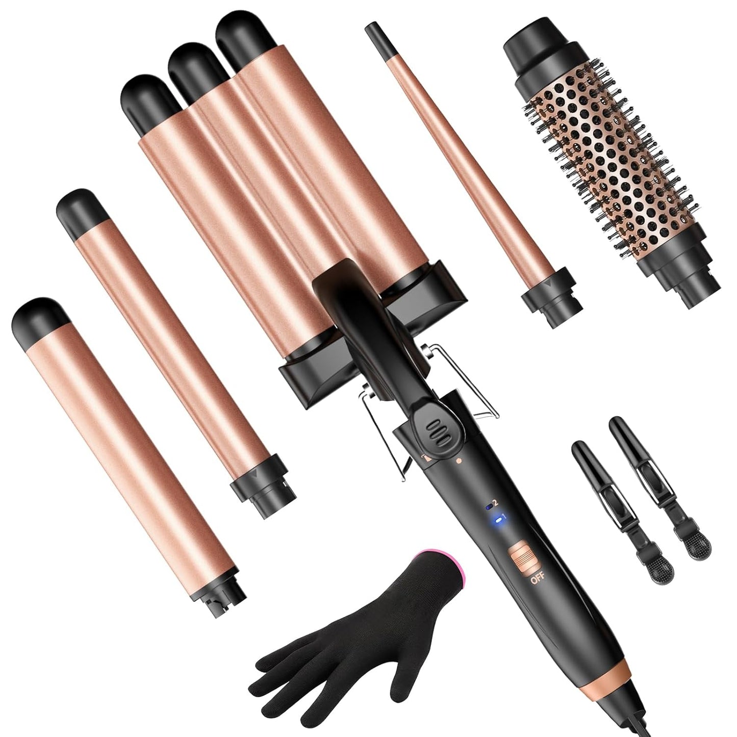 5 in 1 Curling Iron Set for Perfect Curls and Waves Anytime