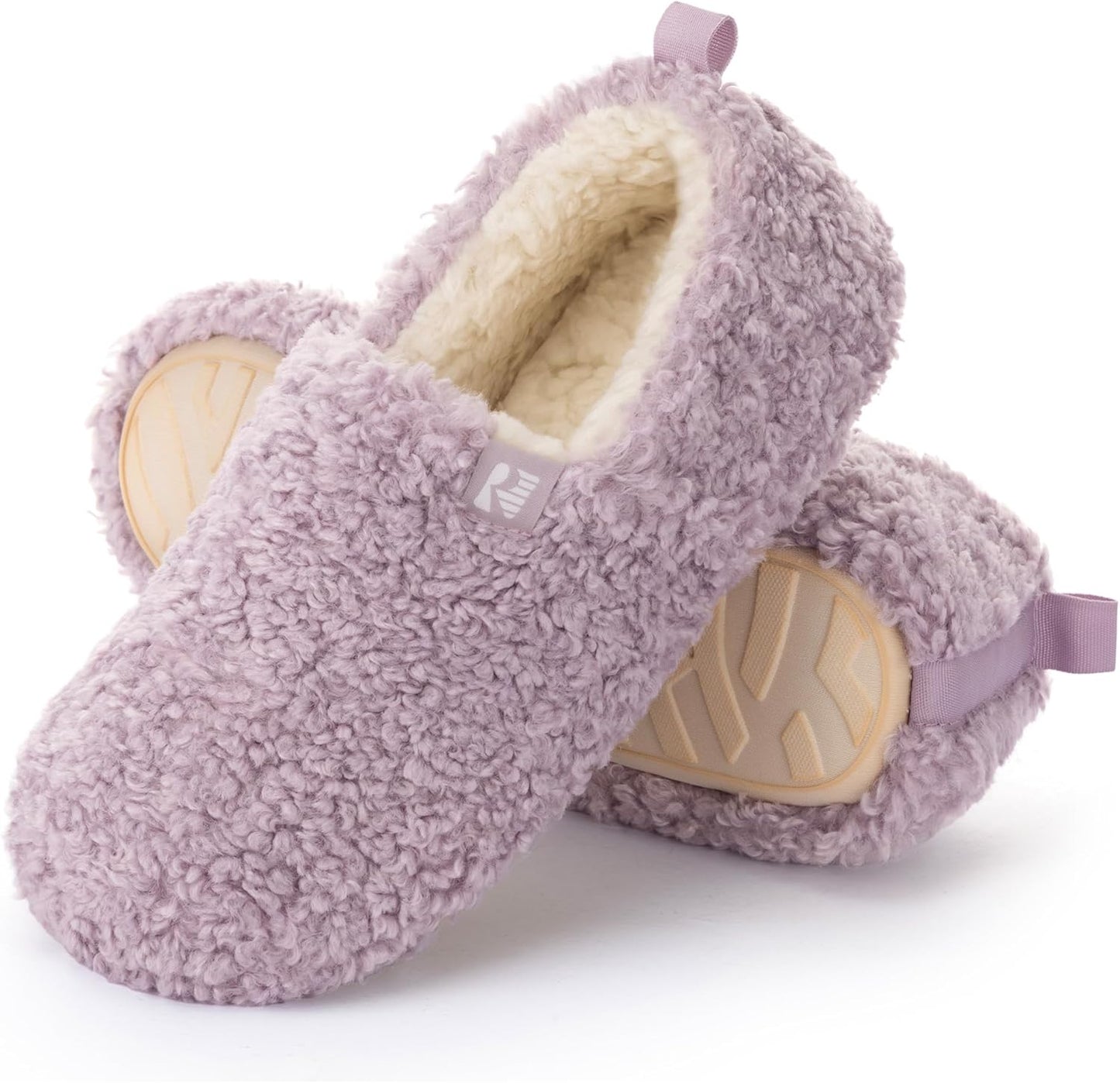 RockDove Women's Faux Shearling Closed Back Slippers for Comfort