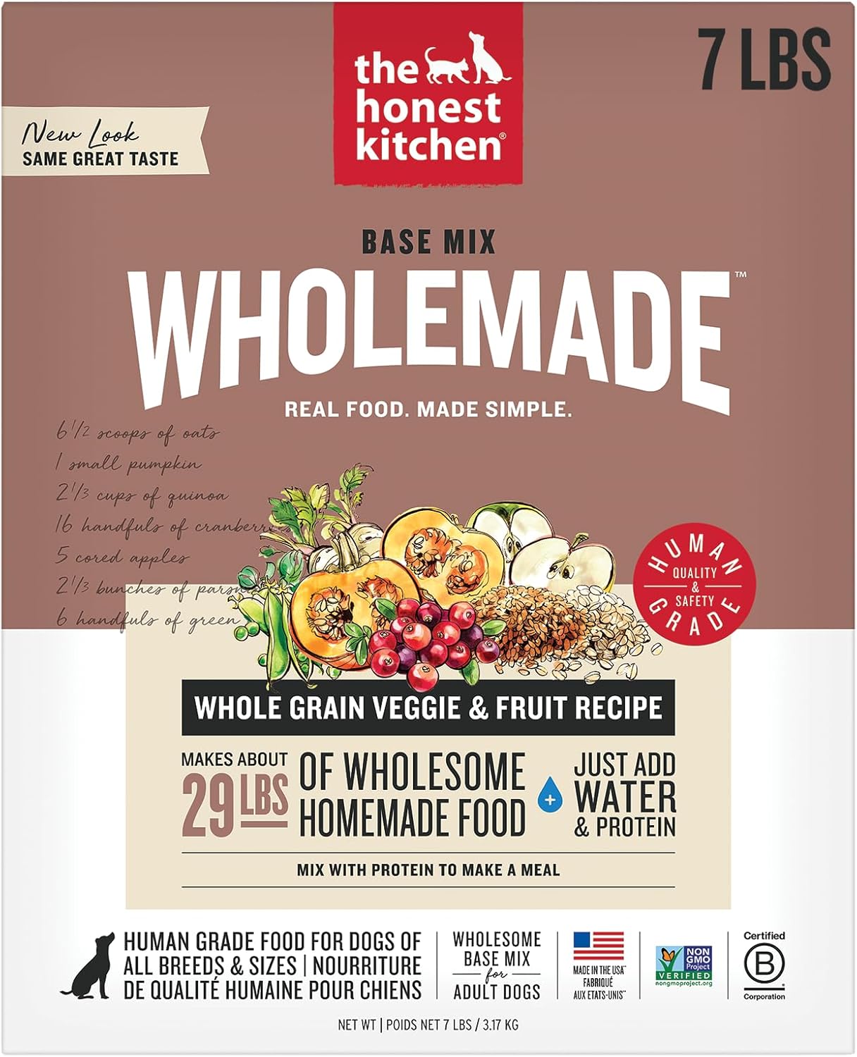 Wholemade Whole Grain Veggie & Fruit Base Mix Dog Food Review